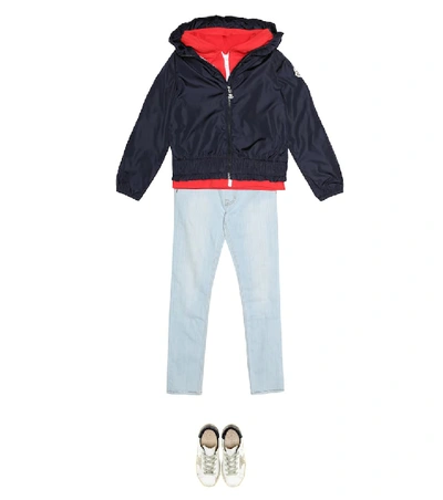 Shop Moncler Erinette Hooded Jacket In Blue