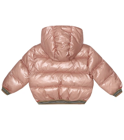 Shop Burberry Quilted Puffer Jacket In Pink