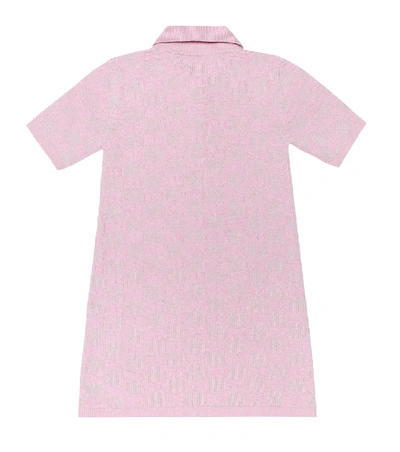 Shop Gucci Gg Metallic Wool-blend Dress In Pink