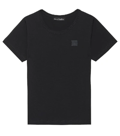 Shop Acne Studios Mini Nash Face Cotton T-shirt In Black