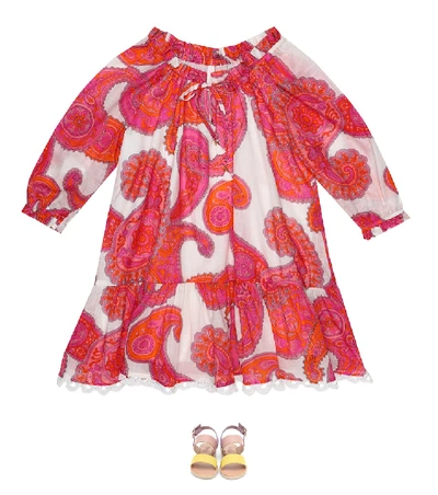 Shop Zimmermann Zinnia Printed Cotton Dress In Pink