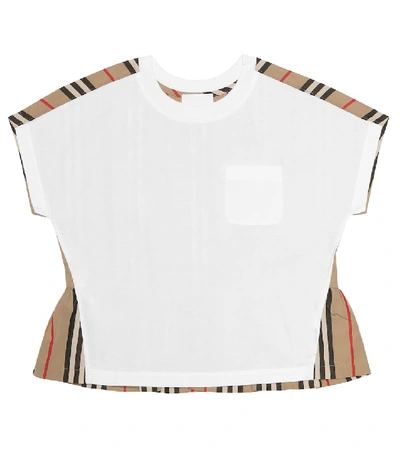 Shop Burberry Icon Stripe Cotton T-shirt In Multicoloured