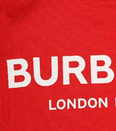 Shop Burberry Logo Cotton T-shirt In Red