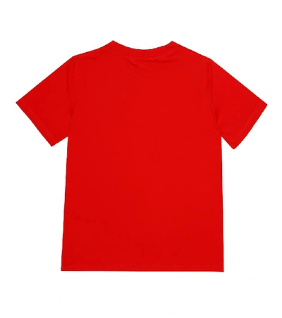 Shop Burberry Logo Cotton T-shirt In Red