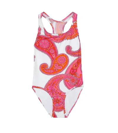 Shop Zimmermann Peggy Paisley-print Swimsuit In Pink