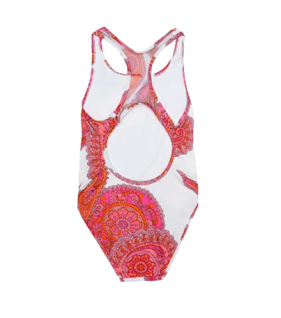 Shop Zimmermann Peggy Paisley-print Swimsuit In Pink