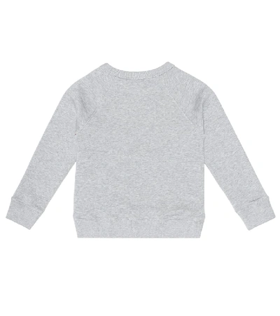 Shop Gucci Printed Cotton Sweatshirt In Grey