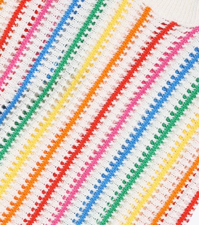 Shop Stella Mccartney Striped Cotton Sweater In Multicoloured