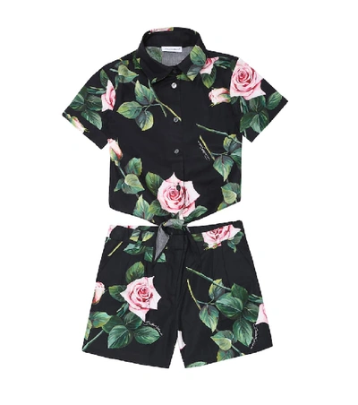 Shop Dolce & Gabbana Floral Cotton Shorts In Multicoloured