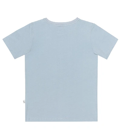 Shop Stella Mccartney Printed Cotton Shirt In Blue