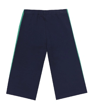 Shop Gucci Jersey Trackpants In Blue