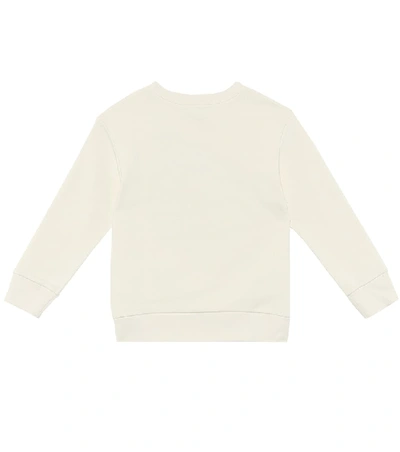 Shop Gucci Sequined Cotton Sweatshirt In White