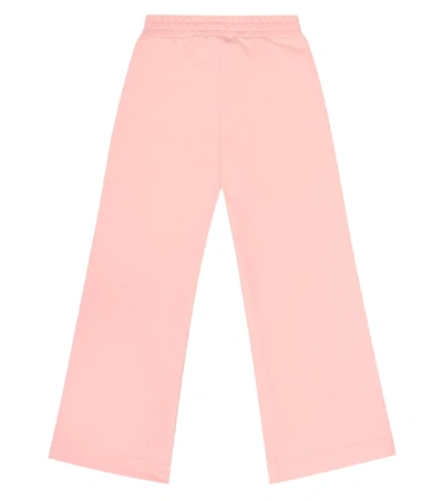 Shop Fendi Cotton-blend Trackpants In Pink