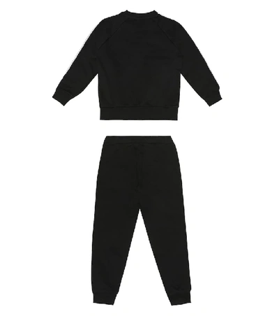 Shop Versace Logo Cotton-jersey Tracksuit In Black