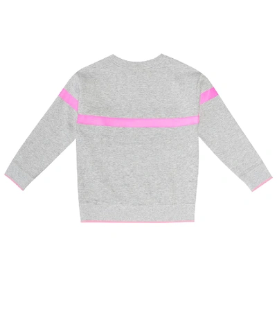 Shop Stella Mccartney Printed Cotton-blend Sweater In Grey
