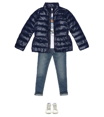 Shop Polo Ralph Lauren Quilted Down Jacket In Blue