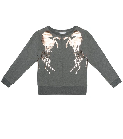 Shop Chloé Cotton-blend Sweatshirt In Grey