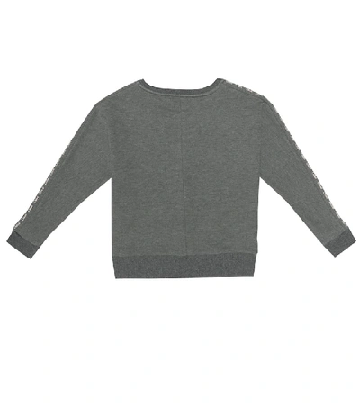 Shop Chloé Cotton-blend Sweatshirt In Grey
