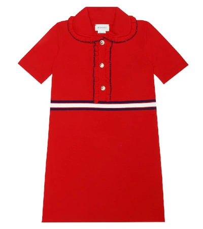 Shop Gucci Wool-blend Dress In Red