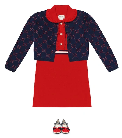 Shop Gucci Wool-blend Dress In Red