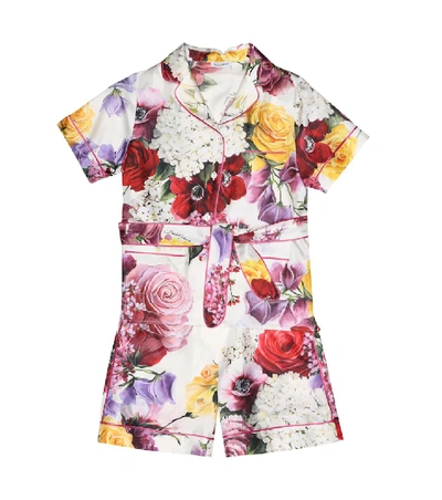 Shop Dolce & Gabbana Floral Silk-blend Shirt In Multicoloured