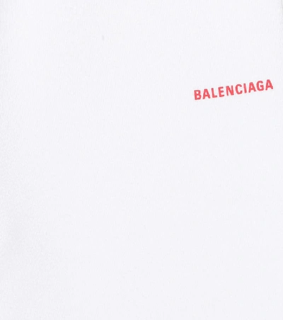 Shop Balenciaga Cotton-jersey Trackpants In White