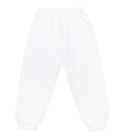 Shop Balenciaga Cotton-jersey Trackpants In White