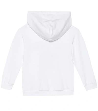 Shop Dolce & Gabbana L'amore Cotton Jersey Hoodie In White