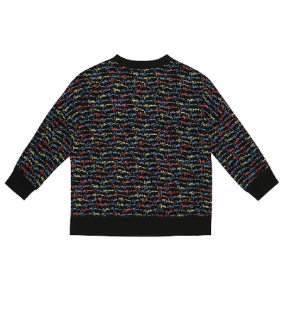 Shop Stella Mccartney Printed Cotton Sweatshirt In Black