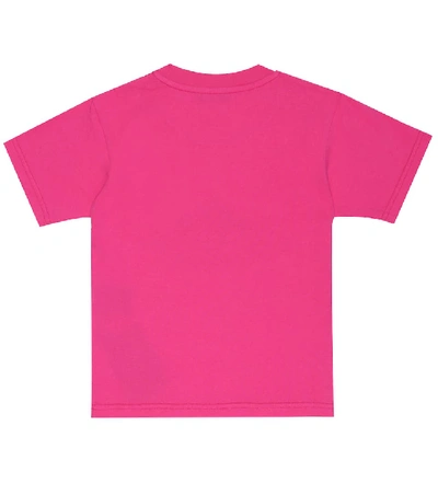 Shop Balenciaga Printed Cotton T-shirt In Pink