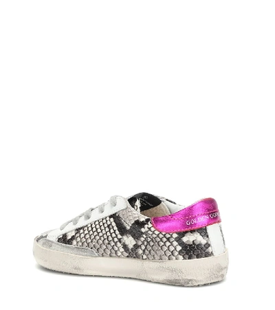 Shop Golden Goose Superstar Snake-print Sneakers In Grey