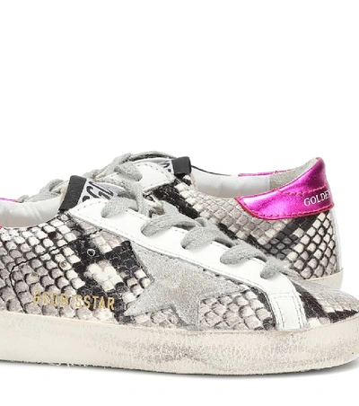 Shop Golden Goose Superstar Snake-print Sneakers In Grey