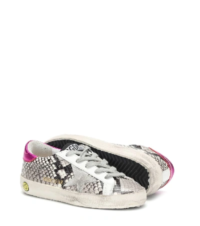 Shop Golden Goose Superstar Snake-print Sneakers In Grey