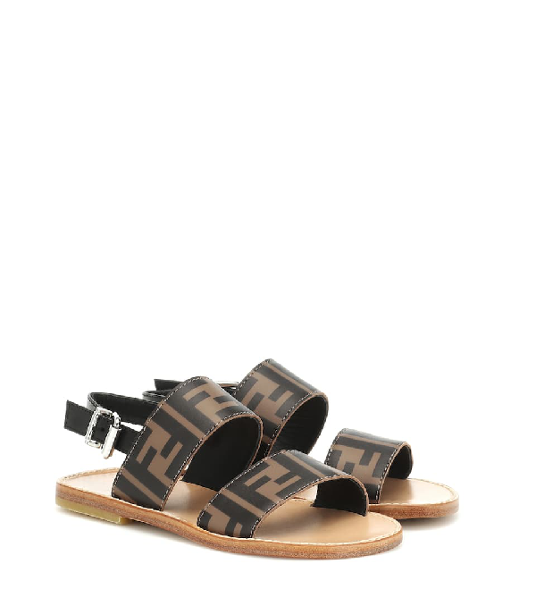 fendi logo sandal