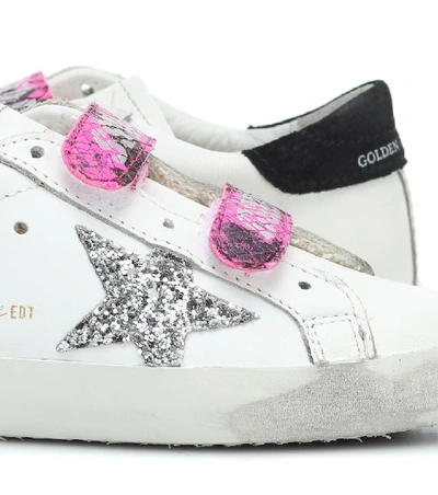 Shop Golden Goose Old School Leather Sneakers In White