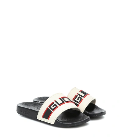 Shop Gucci Logo Slides In Multicoloured