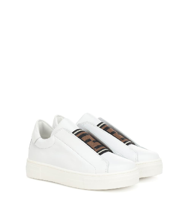 fendi white leather sneakers