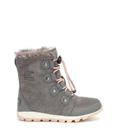 Shop Sorel Whitney Suede Ankle Boots In Grey