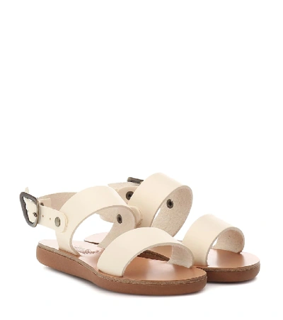 Shop Ancient Greek Sandals Little Clio Soft Leather Sandals In White