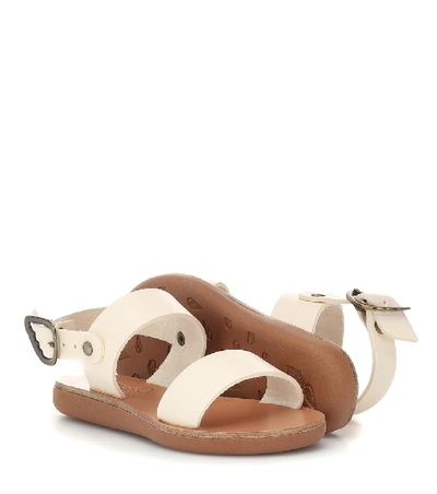 Shop Ancient Greek Sandals Little Clio Soft Leather Sandals In White