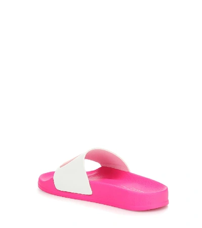 Shop Stella Mccartney Rainbow Slides In Pink