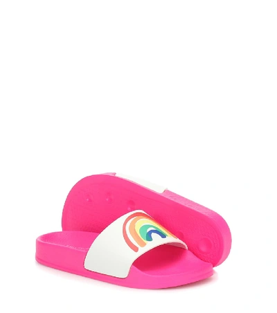 Shop Stella Mccartney Rainbow Slides In Pink