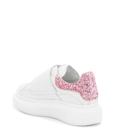 Shop Alexander Mcqueen Leather Sneakers In White