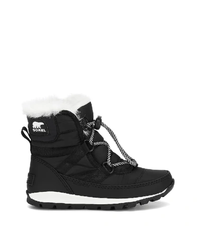 Shop Sorel Whitney Fur-lined Ankle Boots In Black