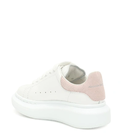 Shop Alexander Mcqueen Leather Sneakers In White