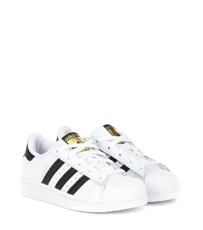 Shop Adidas Originals Superstar Leather Sneakers In White