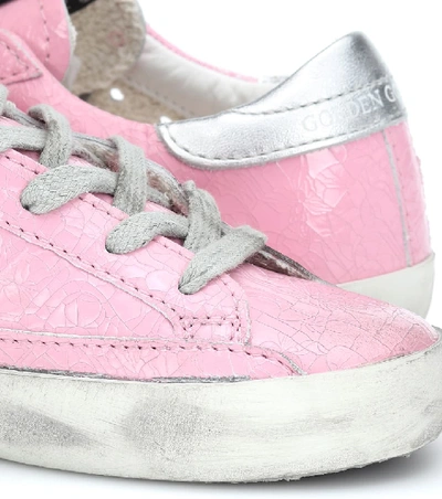 Shop Golden Goose Superstar Leather Sneakers In Pink