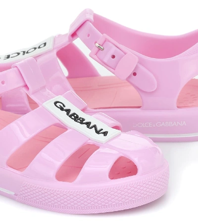 Shop Dolce & Gabbana Caged Sandals In Pink