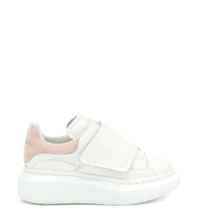 Shop Alexander Mcqueen Leather Sneakers In White