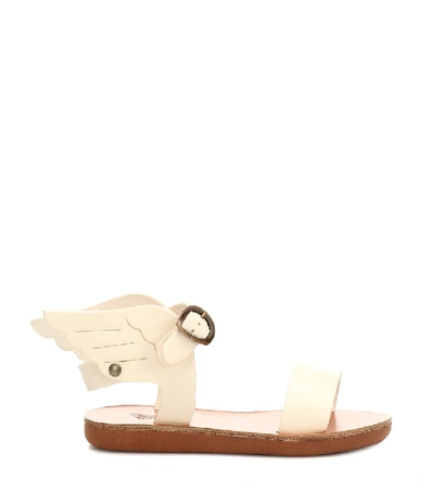 Shop Ancient Greek Sandals Little Ikaria Soft Leather Sandals In White
